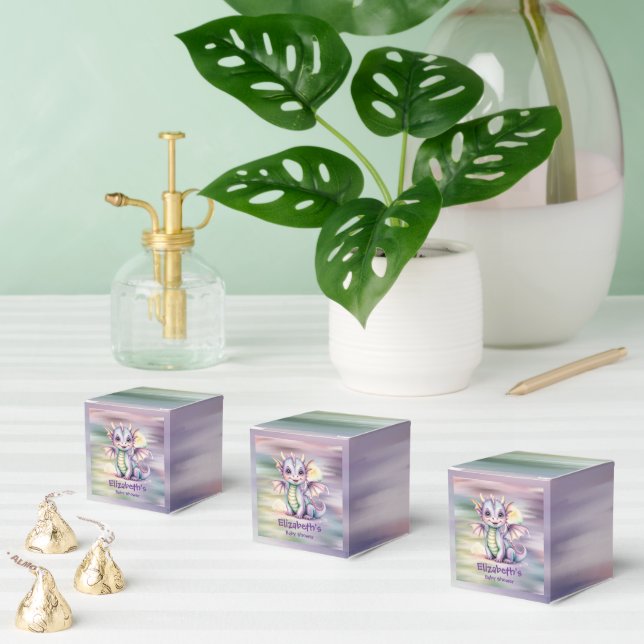 Pastell Fantasy Drak Babyshower Presentaskar (Multipel)