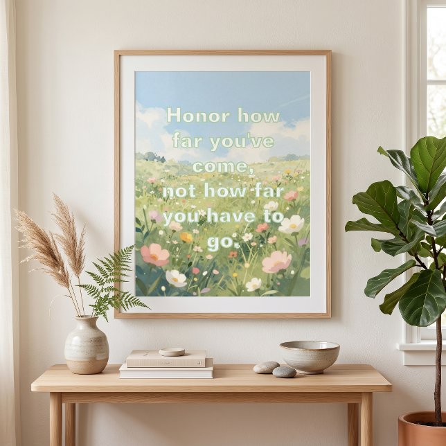 Pastell Färg Blomsteräng Inspirerande Citat Poster (Skapare uppladdad)