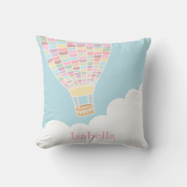 Pastell Färgad Varm Luft Ballong Sängkammare Dekor Kudde