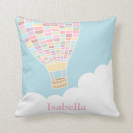 Pastell Färgad Varm Luft Ballong Sängkammare Dekor Kudde