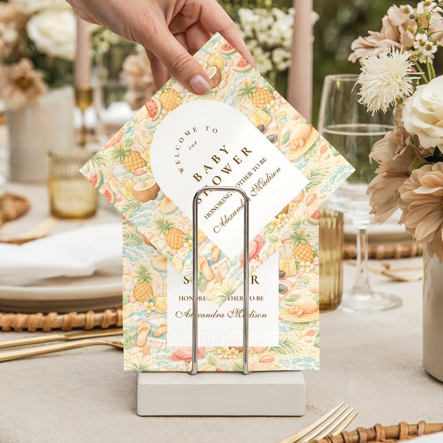 Pastell Färgade Tropiska Djur Pappersservett (Skapare uppladdad)