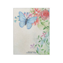 Pastell Färgpenna Blommor & Fjäril | Pergamentpapp