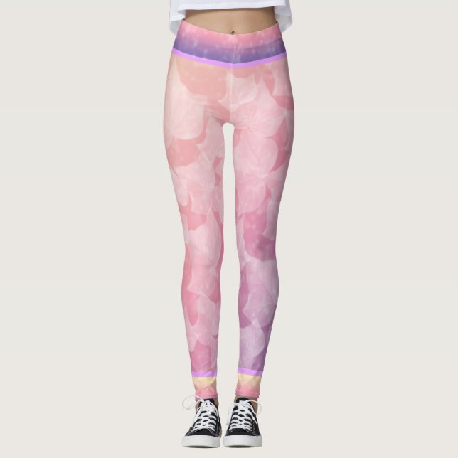 Pastell Fjäder Ivy Leggings (Framsida)