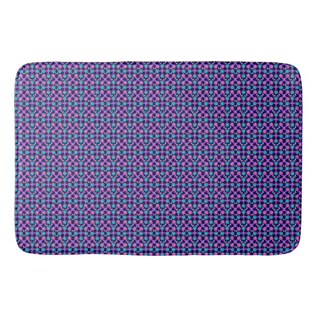 Pastell Fjäril Blommig Mönster   Badrumsmatta (Framsidan)