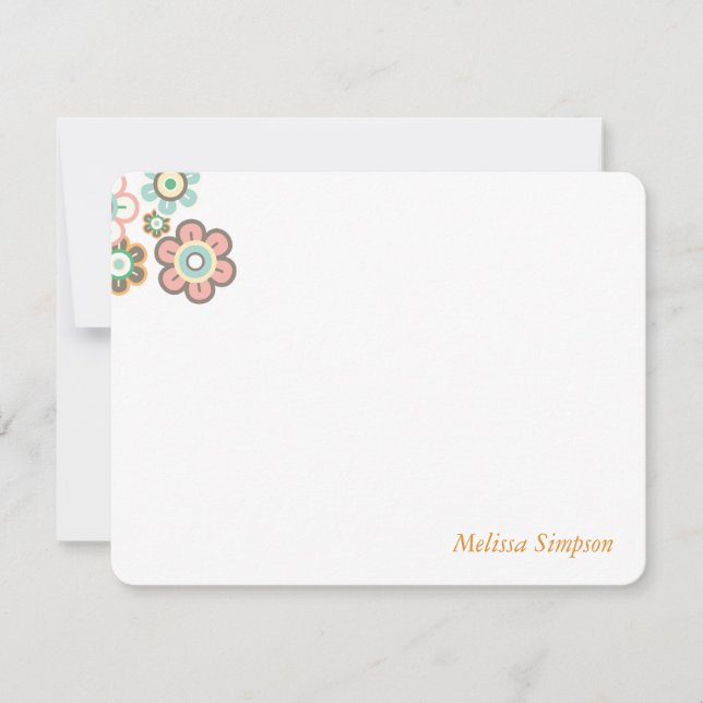 Pastell Fleråriga Tusenskönor Blommor Baby Shower  Tack Kort (Framsida)