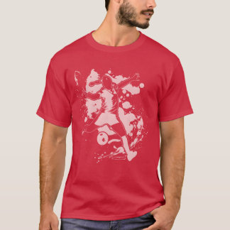 Pastell flickor fotbollsspelare sport vän t shirt