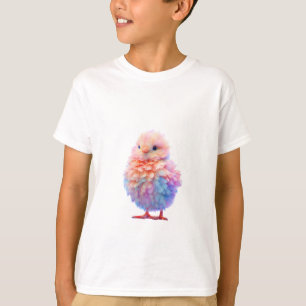 Pastell Fluffiga Regnbåge Chick Barn T Shirt