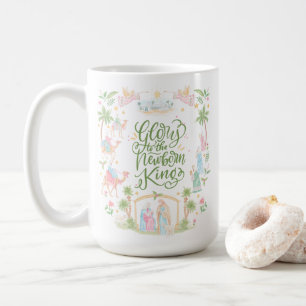 Pastell Födelse Ära åt den nyfödde Konungen Kaffemugg