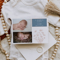 Pastell Födelsedags Kort för Baby Fotografi Annons