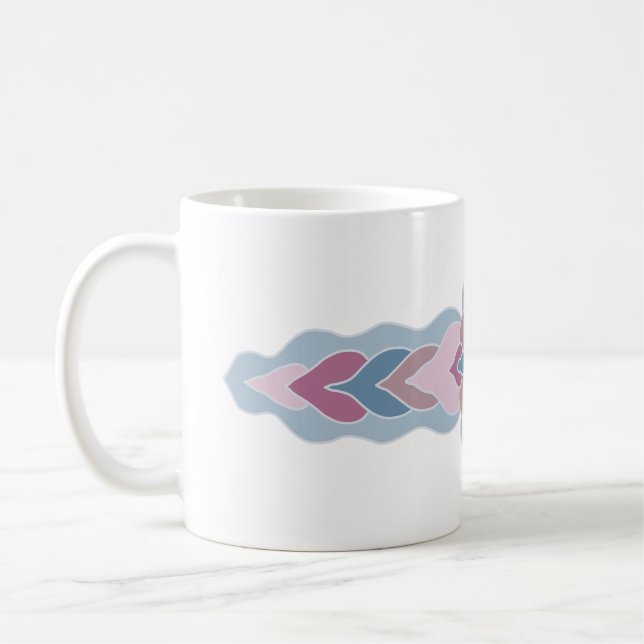 Pastell Folk Pattern Kaffe Mugg (Vänster)