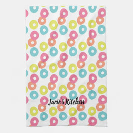 Pastell Foodie Cereal Floatie Loops Modern Kökshandduk