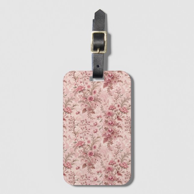 Pastell Fransk Toile Bagagebricka (Framsida vertikal)