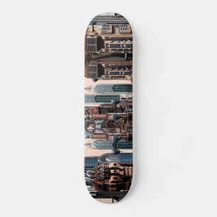 Pastell Futuristisk Stad Fantasi Siluett Konst Skateboard Bräda 19,5 Cm