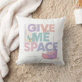 Pastell "Ge mig utrymme" Neurodivergent Kuddvarp Kudde