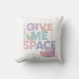 Pastell "Ge mig utrymme" Neurodivergent Kuddvarp Kudde