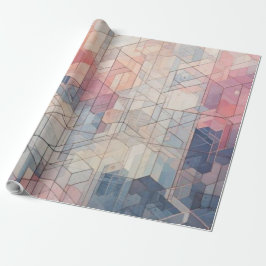 Pastell Geometrisk Dröm – Modernt Abstrakt Mönster Presentpapper