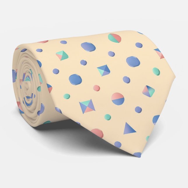 Pastell Geometrisk Form Mönster Slips (Rullad)