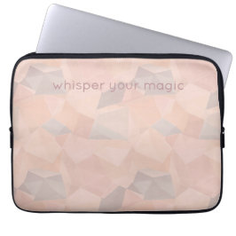 Pastell Geometrisk Pop | Rosa Anpassad Bärbar Dato Laptop Fodral