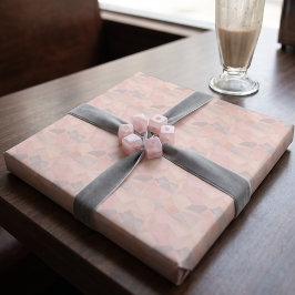 Pastell Geometrisk Pop | Rosa Presentpapper Rulle