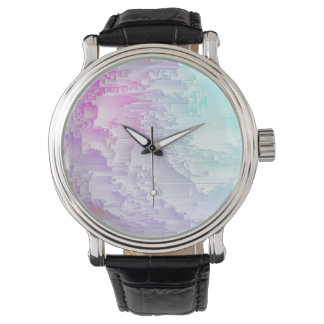 Pastell Glitch Armbandsur