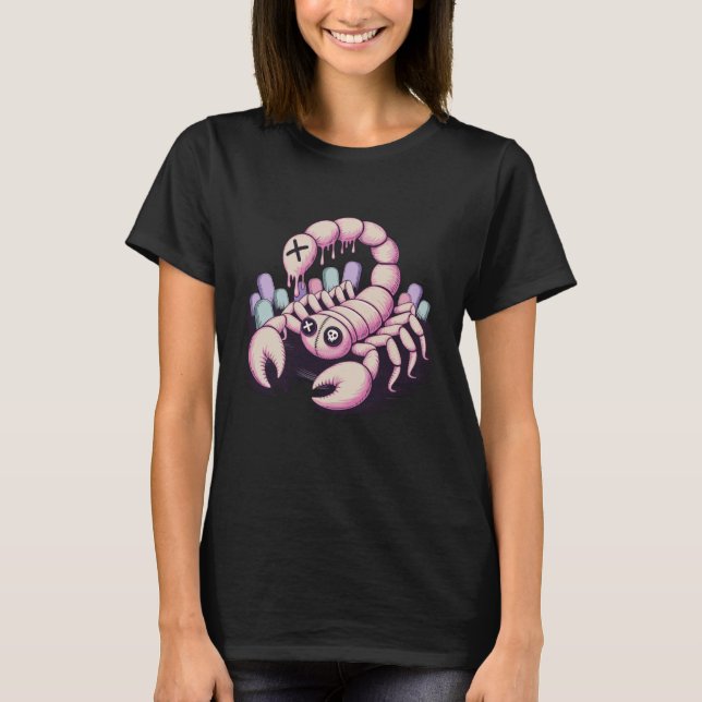 Pastell Goth Cuten Skorpion T Shirt (Framsida)