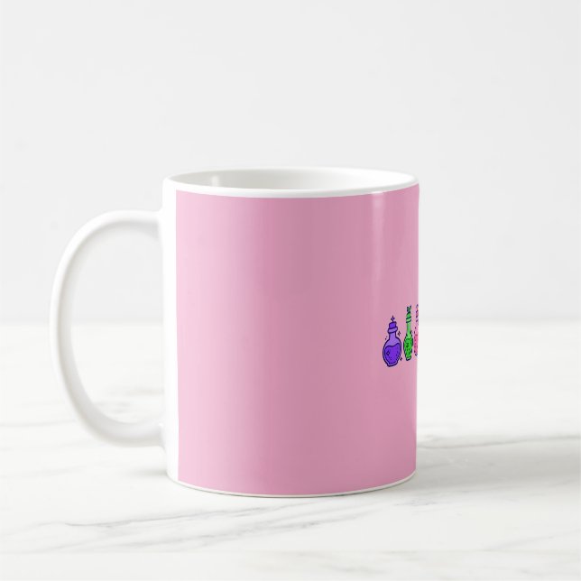 Pastell Goth Drickflaskor för Häxor Konst Kaffemugg (Vänster)