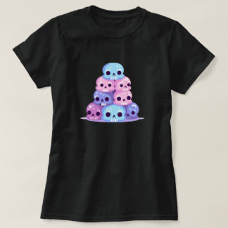 Pastell Goth-stapel med söta dödskallar T-shirt