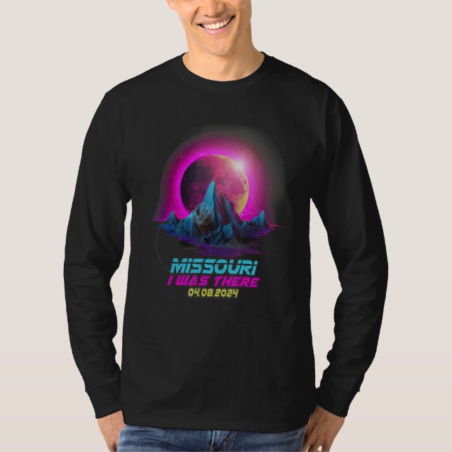 Pastell Goth Vaporwave Total solförmörkelse 2024 M T Shirt (Framsida)