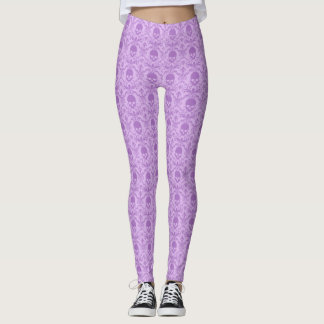 Pastell gotiska barocka skalliga mönsterleggings leggings