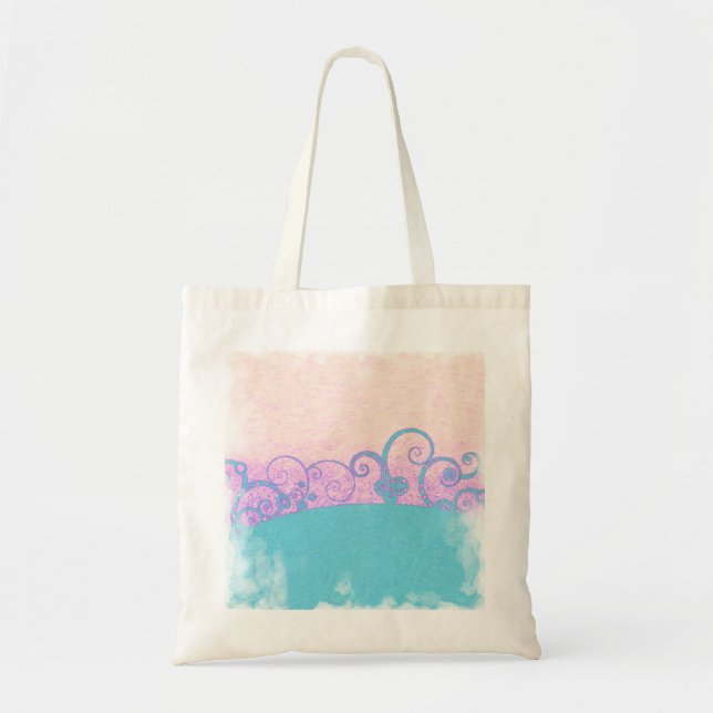 pastell grunge Fantasy Tote Bag Tygkasse (Framsidan)
