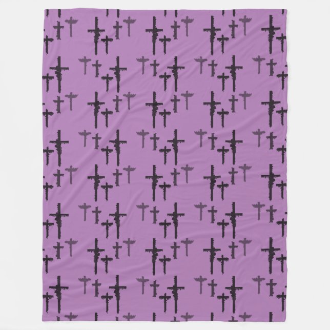 Pastell Grunge Flygtäcke Fleecefilt (Framsidan)