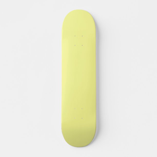 Pastell Gul Enfärgad Mini Skateboard Bräda 18,5 Cm (Framsida)