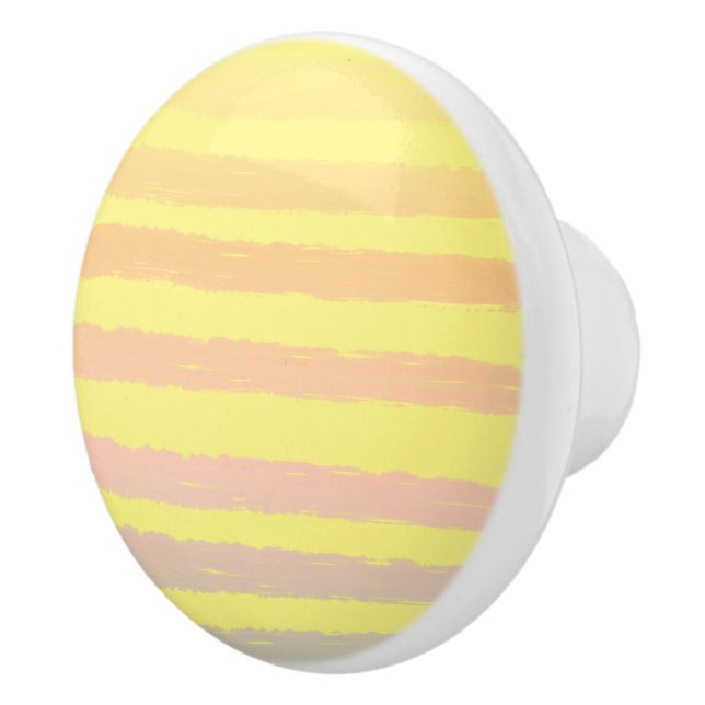 Pastell Gul Rosa Lila Ränder Knopp (Höger)