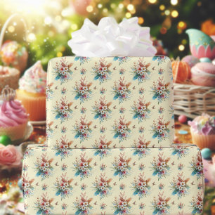 Pastell Gul Vattenfärg Blommig Kors Uppmarsch Presentpapper