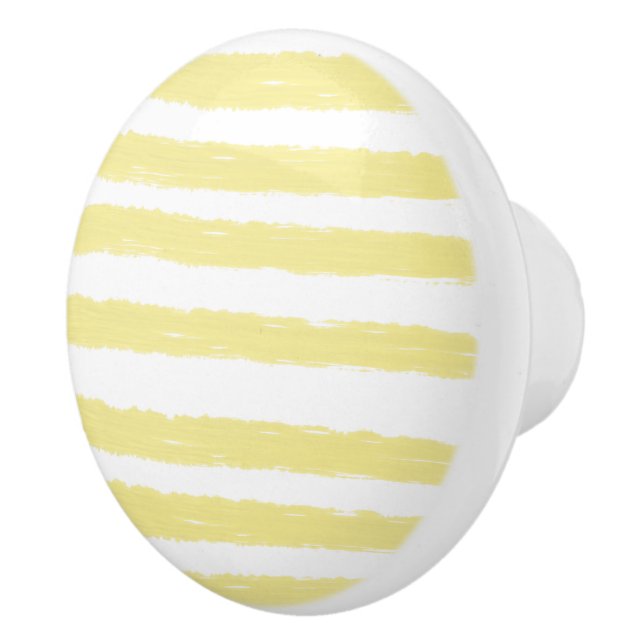 Pastell Gul Vit Akvarell Ränder Knopp (Höger)