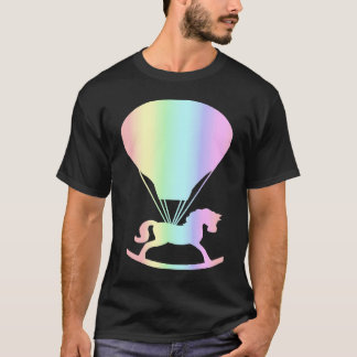 Pastell Gunghäst Barnkammare Varmt Luftballong T Shirt