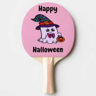 Pastell Halloween Söt Häxa Spöke Pingisracket