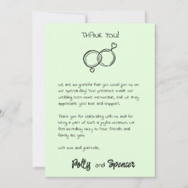 Pastell Handstil Tacksamt Kort Blekt Fern