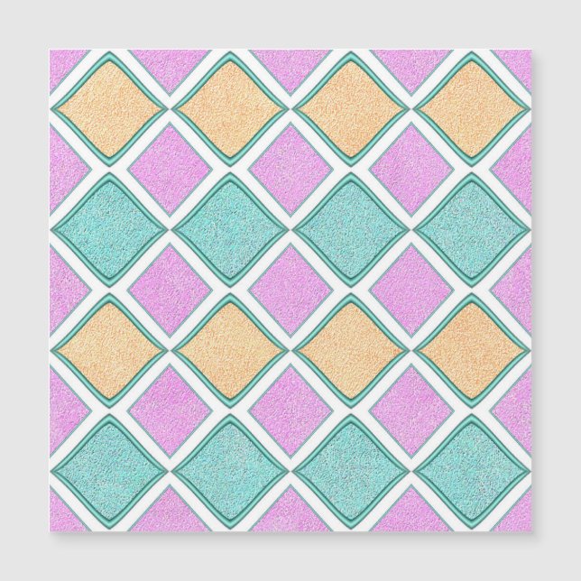 Pastell Harlequin Prism Diamantmönster (Framsida)