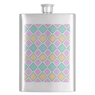 Pastell Harlequin Prism Diamantmönster Fickplunta