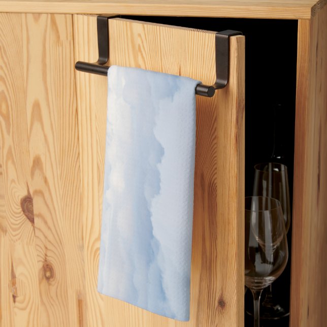 Pastell Himmel och Fluffiga Moln Dröm 1 Kökshandduk (Thirds Fold)