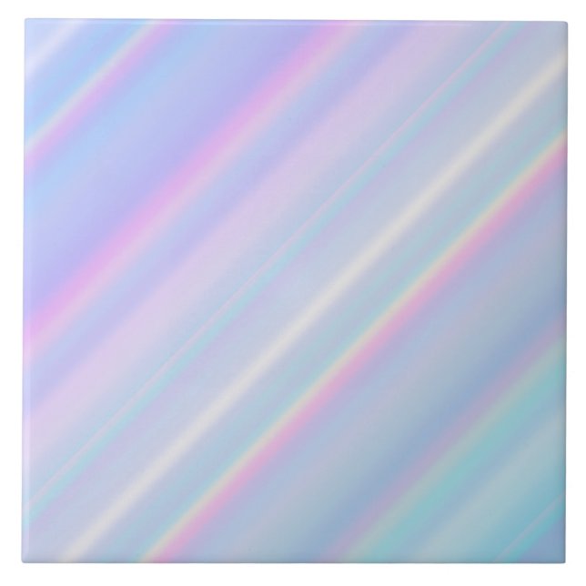 Pastell Holografisk Gradient Iridescent Kakelplatta (Framsidan)