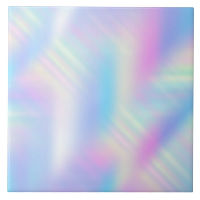 Pastell Holografisk Gradient Iridescent Kakelplatta (Framsidan)