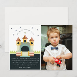 Pastell hoppborg Hoppa Foto Barnkalas Tack Kort