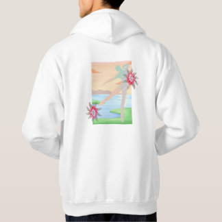 Pastell Horizon Dancer Blommig Väggkonst Hoodie
