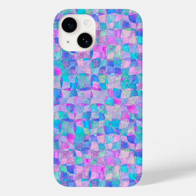 Pastell Iridescent Sömlös Geometrisk Mönster (Baksida)