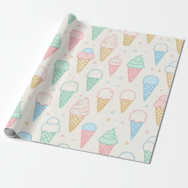 Pastell Isglasskon Godis Presentpapper
