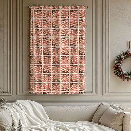 Pastell Jul Groovy Retro Leende Emoticon Present Fleecefilt