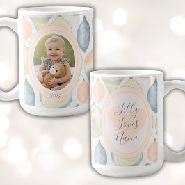Pastell Jul Personlig Foto Jul Kaffemugg