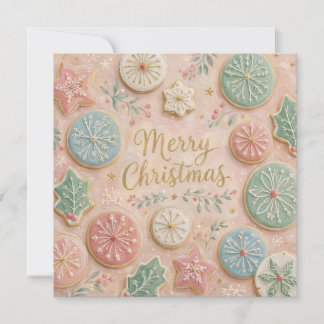 Pastell Julgodis God Jul Snöflinga Kort